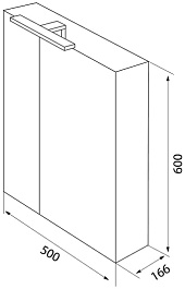 Iddis Зеркальный шкаф New Mirro 50 белый – фотография-4